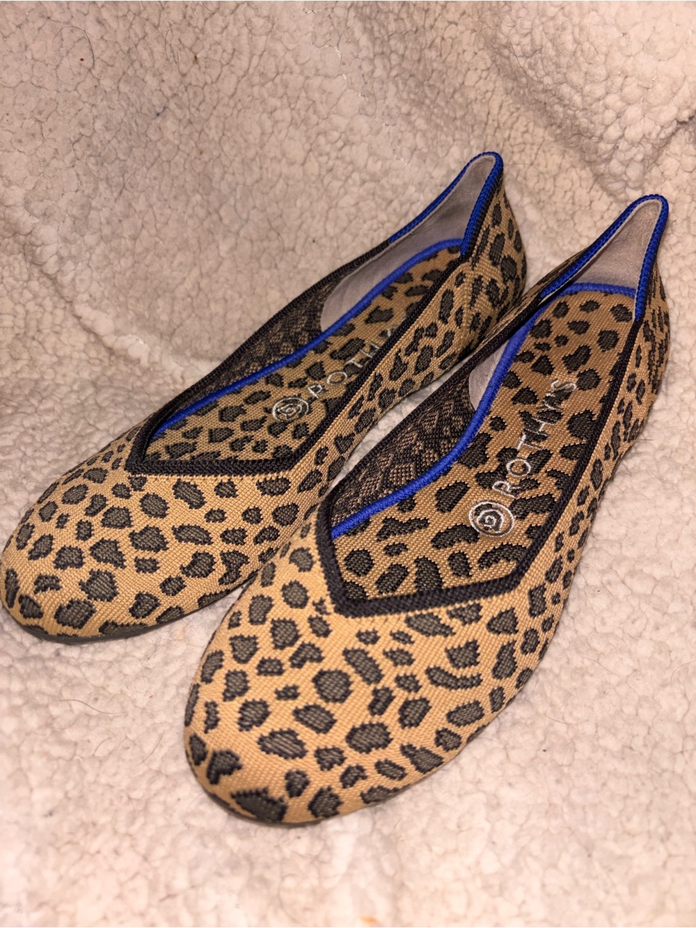 Rothy's The Flat Knit Leopard Print Ballet Shoes - Size 7.5 US